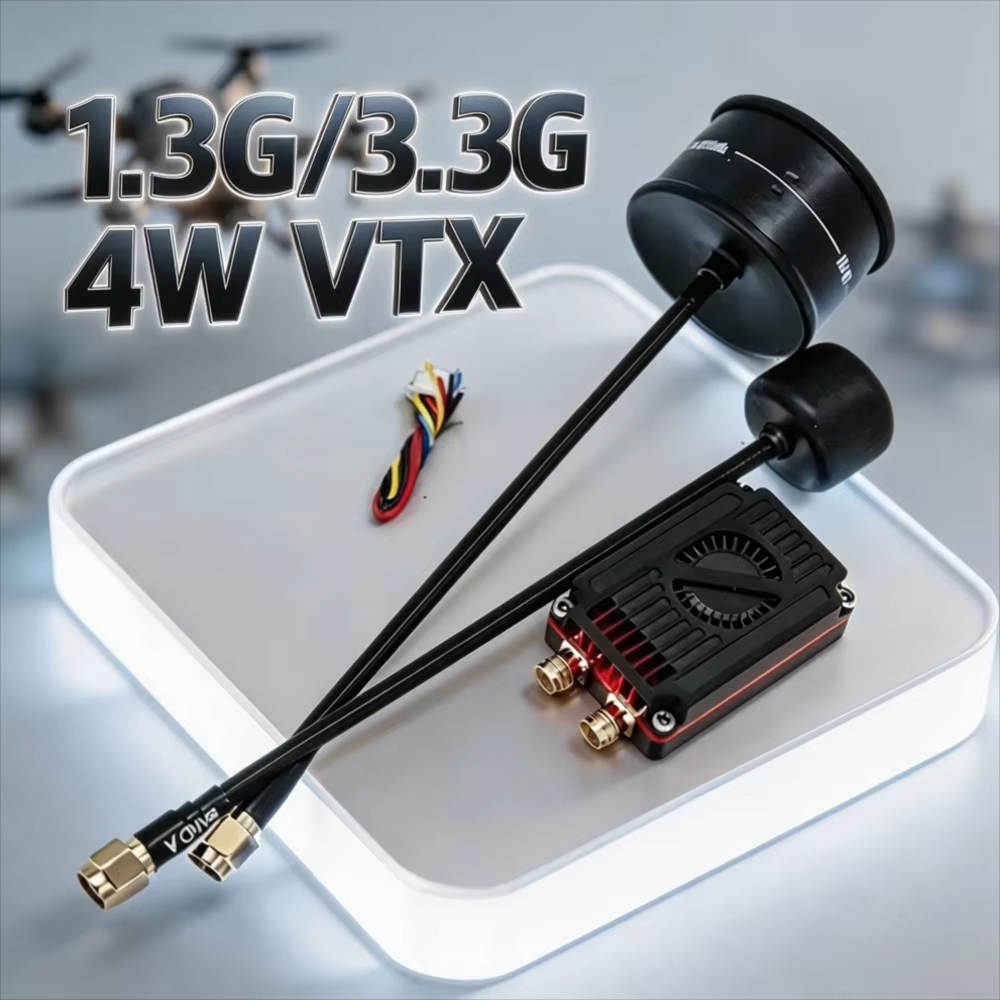 Drone Antenna - Rushfpv Rush 1.3G/3.3G 4W 7-30V デュアルバンドFPVビデオトランスミッター/VTX