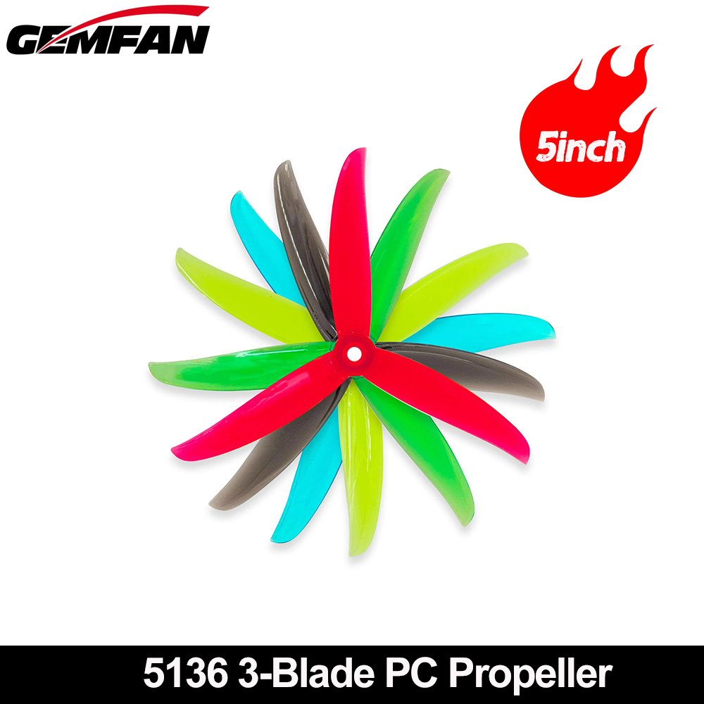 Gemfan VANOVER 5136 3 ブレード PC  - Drone Propeller のレビューと価格