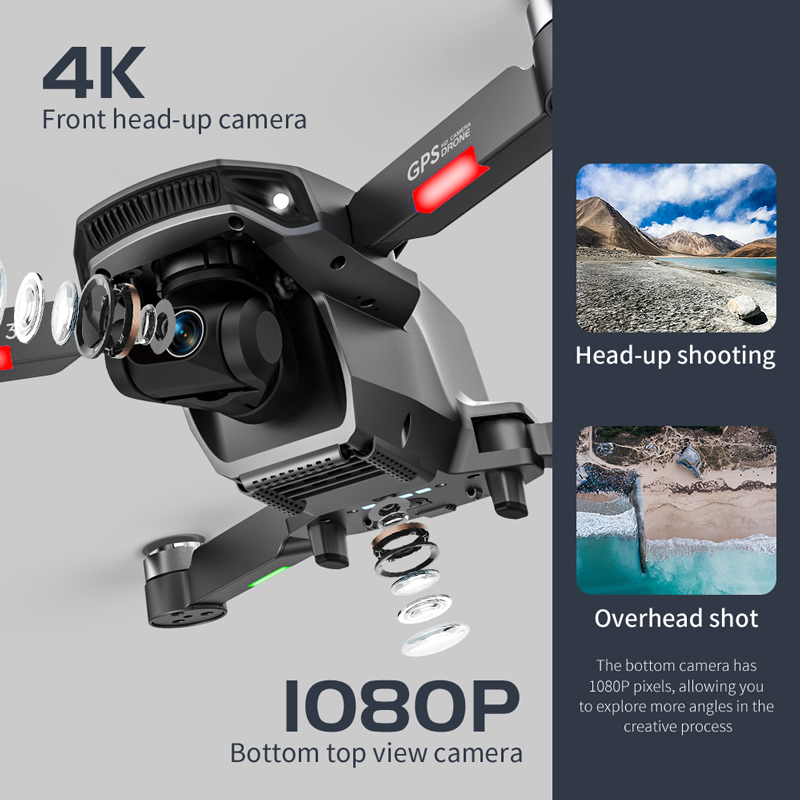 ドローンL106pro 3,4K 5g,wifi,fpv,折 - Drone Gimbal のレビューと価格